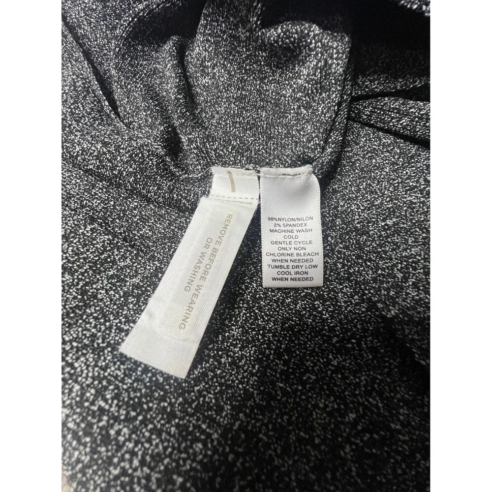 LOFT Knit Skirt A-Line Textured Career Casual Black Gray‎ Size M